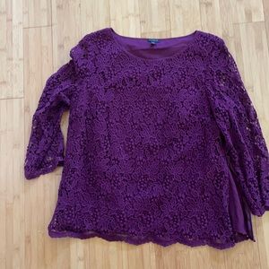 Talbots lace top